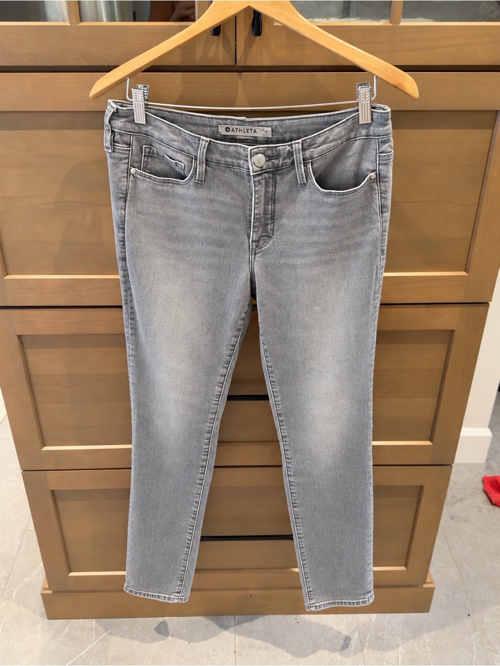 Athleta Women's Gray Straight Leg Jeans